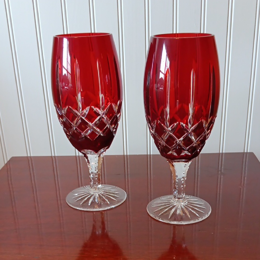 Rare, AJKA 1878 crystal goblets